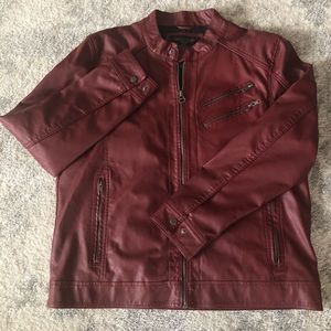 Wilson’s burgundy Leather moto Jacket Xl like new